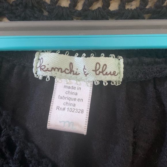 Kimich Blue black top with cute bird - Picture 4 of 4